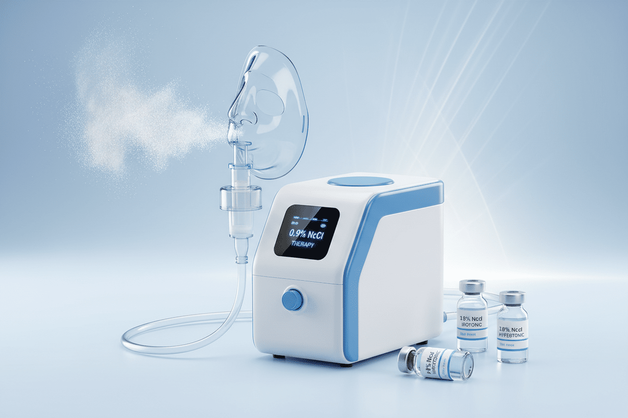 A sodium chloride (NaCl) nebulizer - Portable Nebulizer Story