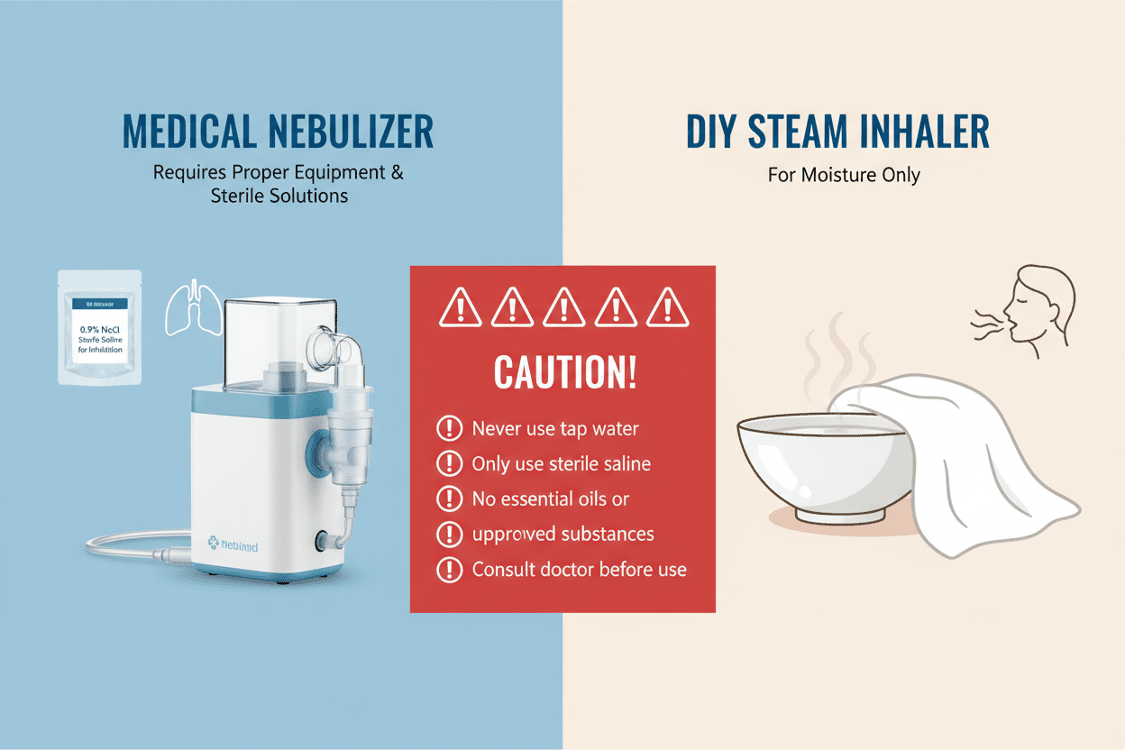 homemade nebulizer-DIY Steam Inhaler (for moisture, not medicine) - Portable Nebulizer Story