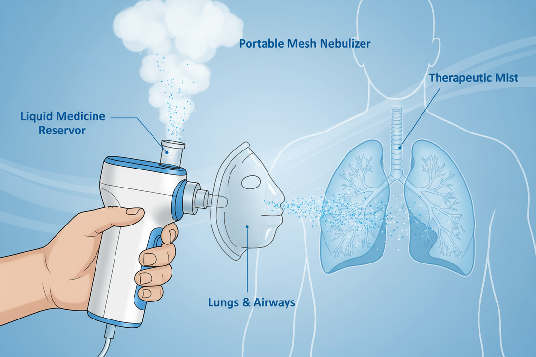 covid nebulizer- Mesh Nebulizers - Suitable for Adults and Children with Asthma and Respiratory Diseases