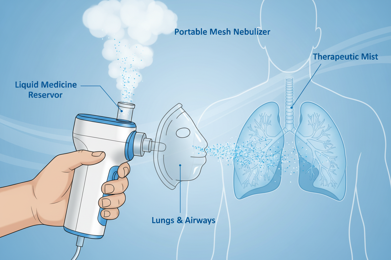 covid nebulizer- Mesh Nebulizers - Suitable for Adults and Children with Asthma and Respiratory Diseases