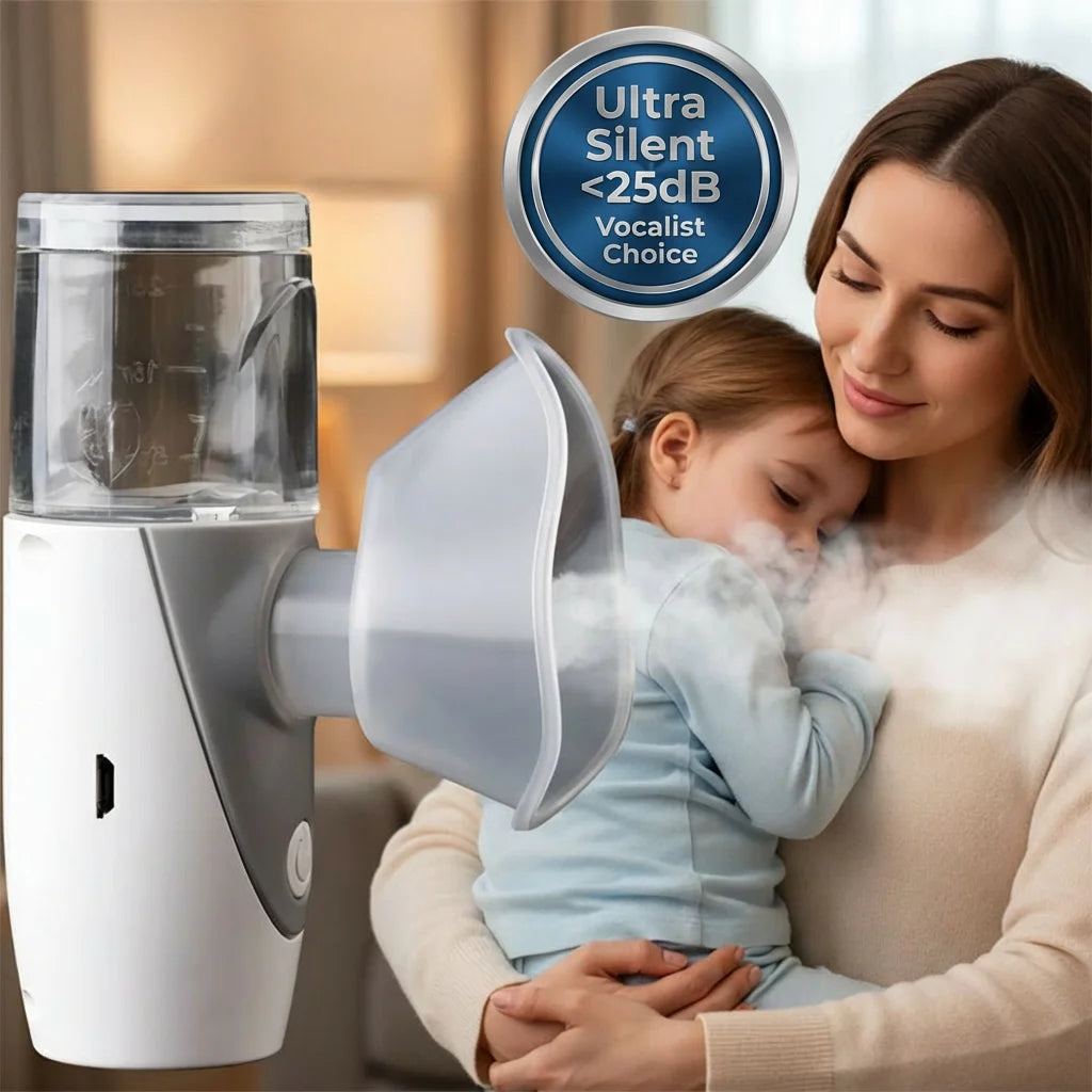 Mericonn Portable Mesh Nebulizer - Ultra Silent <25dB - Vocalist Choice