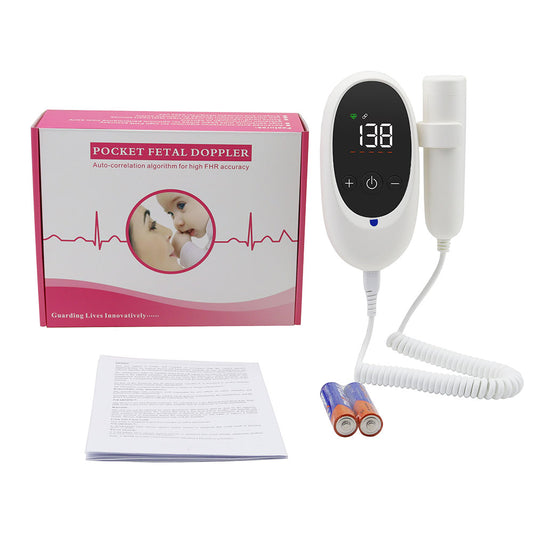 Mini Doppler, Detect and Display Fetal Heart Rate FD500 for Home Use