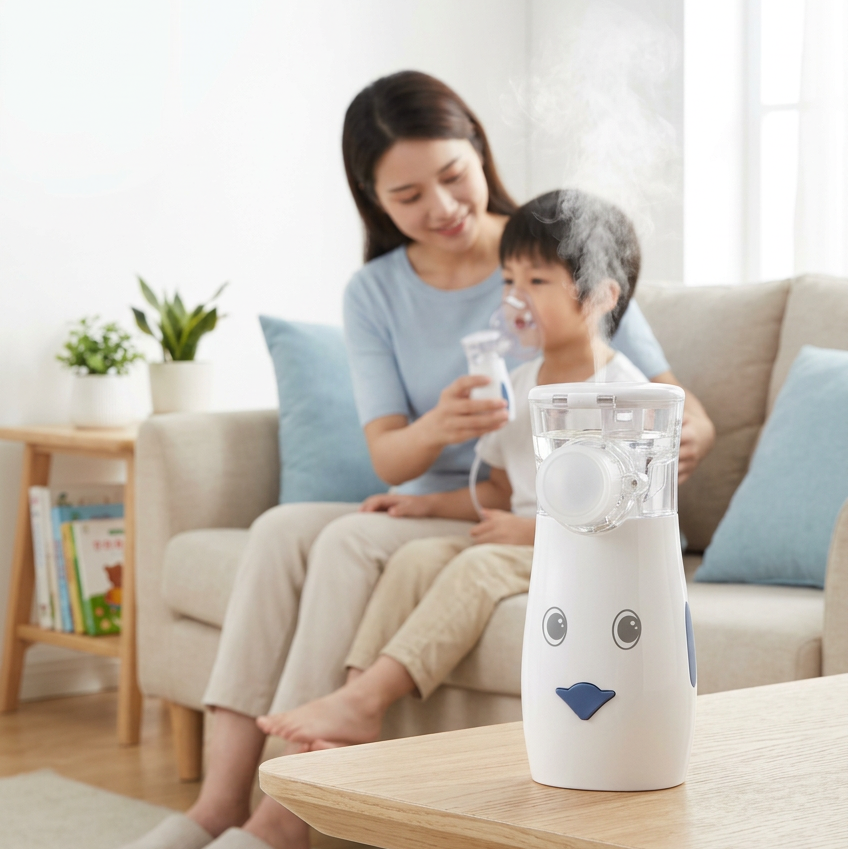 Mericonn UN209 Rechargeable Portable Mesh Nebulizer - Blue Penguin